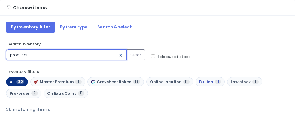 Mass Reprint Labels filter and search