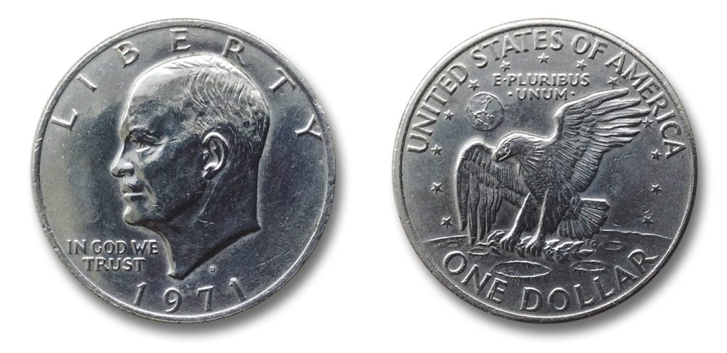 Educational reference image for ike dollar