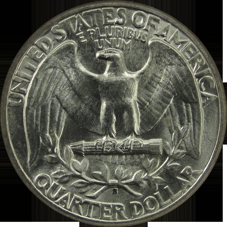 A reeded silver edge — the ridges were an anti-theft design