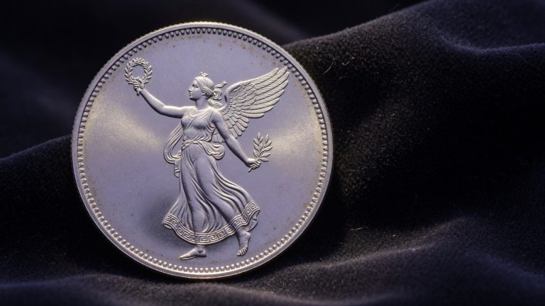 Silver winged Victory bullion coin