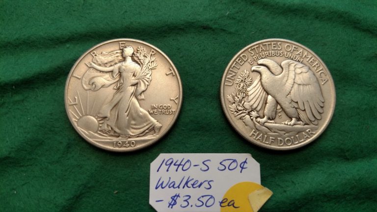 A 1940 Walking Liberty half dollar